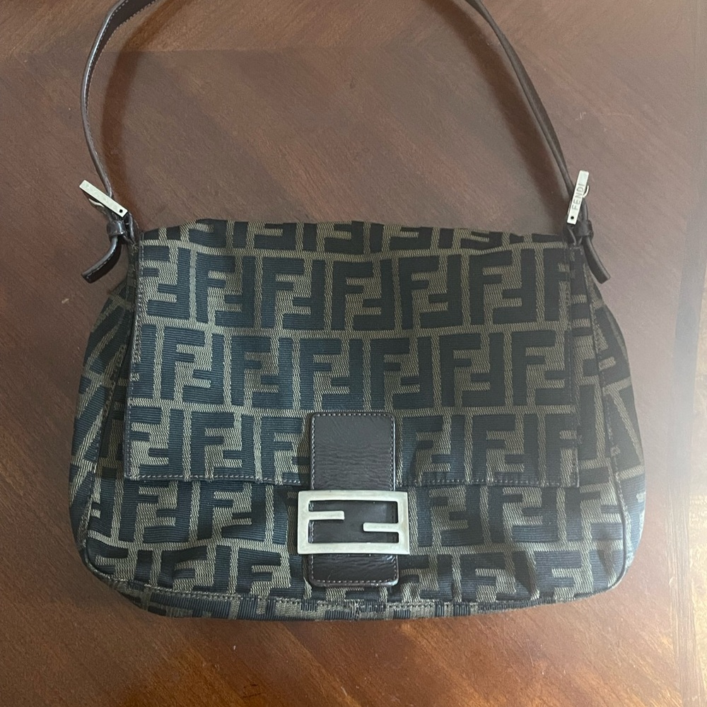 💋Vintage Fendi Zucca Mama Baguette Bag